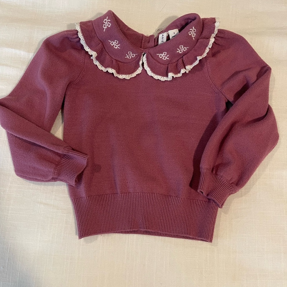 Janie and Jack dark mauve sweater